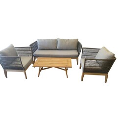 Picture of Mital 4-Piece Outdoor Lounge Set Aluminium Natural/Grey Nova Caeli