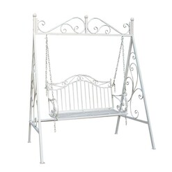 Picture of Modena Metal Garden Swing Chair Antique Cream The Complete Garden