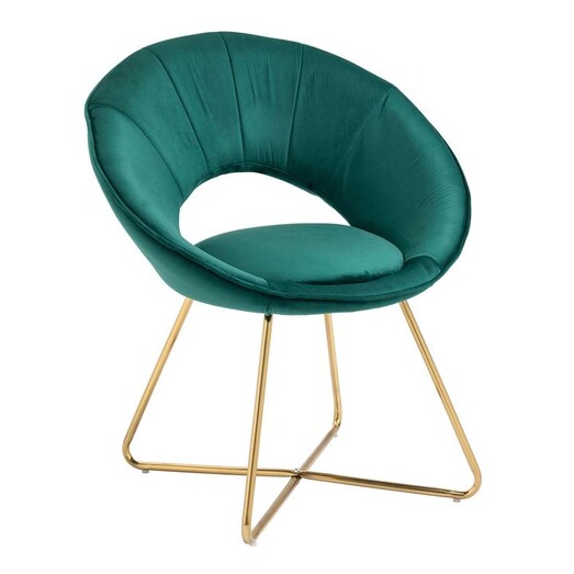 Picture of Modern Velvet Accent Chair in Green by IHOMDEC