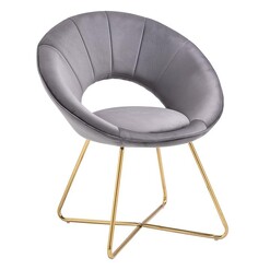 Picture of Modern Velvet Accent Chair in Grey by IHOMDEC