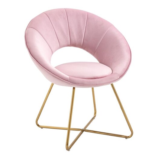 Picture of Modern Velvet Accent Chair in Pink by IHOMDEC