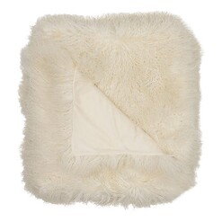 Picture of Mongolian Sheepskin Blanket in White by heim & co