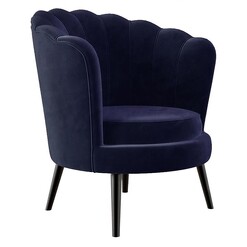 Picture of Monique Scallop Velvet Chair Assorted Regal Royal Design