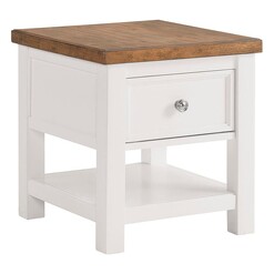 Picture of Monroe Side Table Wood White/Brown Jasper Home Living