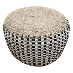 Picture of Montana Ottoman Jute Natural/Black j.elliot HOME