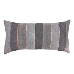 Picture of Montana Striped Breakfast Cushion with Feather Fill in Blue by L&M Home