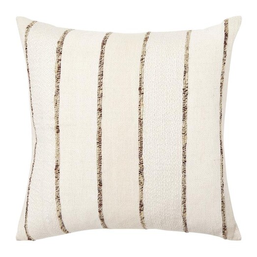 Picture of Montana Striped Cushion with Feather Fill in Off-White by L&M Home Picture of Montana Striped Cushion with Feather Fill in Off-White by L&M Home