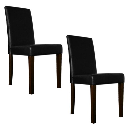 Picture of Montina Dining Chair, Black (Set of 2) Faux Leather Rothbury Home Picture of Montina Dining Chair, Black (Set of 2) Faux Leather Rothbury Home