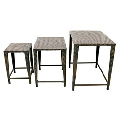 Picture of Monty Set of 3 Nesting Side Tables in Dark Brown by Homeflex
