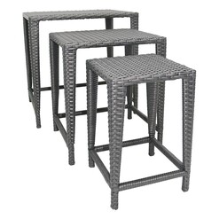 Picture of Monty Set of 3 Nesting Side Tables in Grey by Homeflex