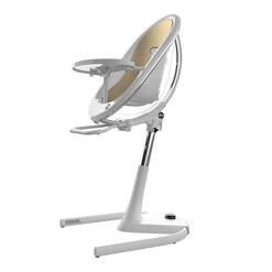 Picture of Moon High Chair, White & Champagne with Cushions Polycarbonate White/Champagne Mima