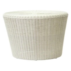 Picture of Moon Side Table Wicker White Wash Satara