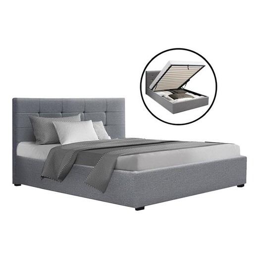 Picture of Moore King Single Storage Bed, Grey Linen Resort Living