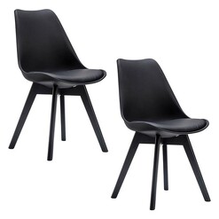 Picture of Morrison Set of 2 Black Dining Chairs Polypropylene HOMESTAR