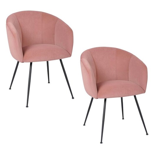 Picture of Morss Set of 2 Velvet Dining Armchairs Assorted Bay Road Designs