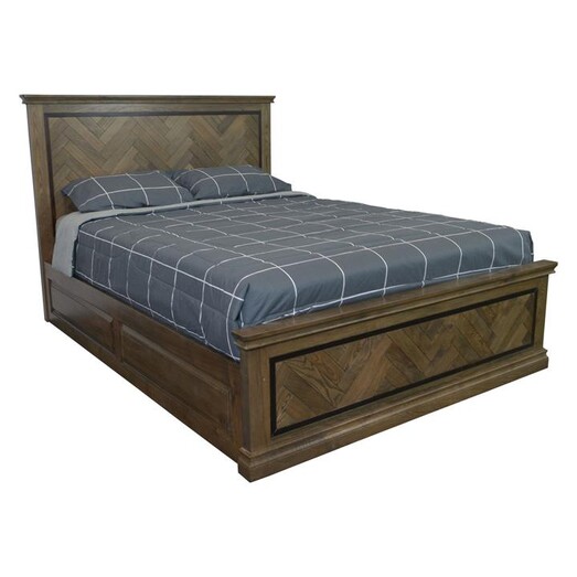 Picture of Mosaic Queen Bed Wood Oak Citron Life Picture of Mosaic Queen Bed Wood Oak Citron Life