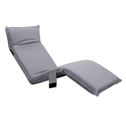 Picture of Mossa Outdoor Adjustable Sun Lounger, Grey Fabric Frisse Outdoors