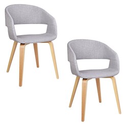 Picture of Mota Dining Chair, Light Grey (Set Of 2) Fabric Resort Living