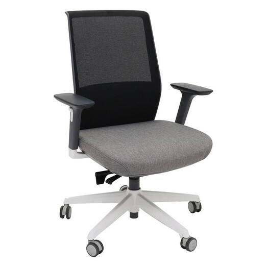 Picture of Motion Fabric & Mesh Chair White/Grey Rapidline