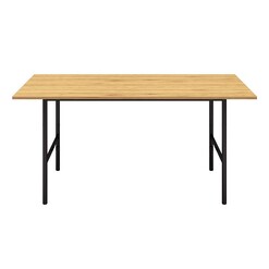 Picture of Munich Dining Table MDF Oak/Black Casa Uno
