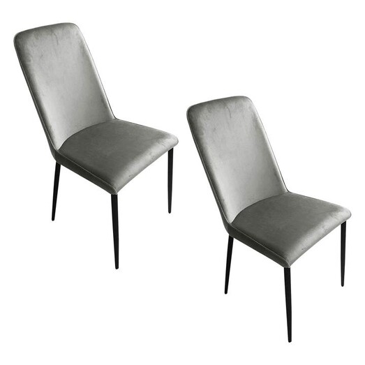 Picture of Munich Velvet Dining Chair (Set of 2) Grey HOMESTAR
