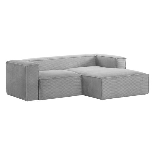 Picture of Naaji Corduroy Right Chaise Sofa in Grey by Vida & Co.