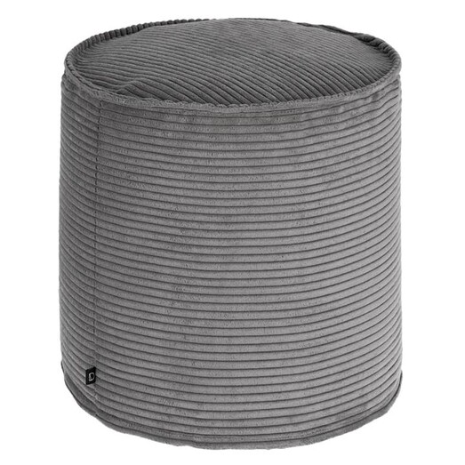 Picture of Naaji Corduroy Round Ottoman, Small Fabric Assorted Vida & Co.