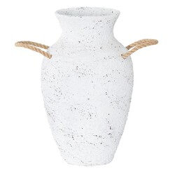 Picture of Naama Wide Neck Vessel with Jute Handles Size 18 x 21cm in 26854 by Amalfi