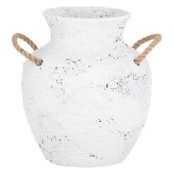 Picture of Naama Wide Neck Vessel with Jute Handles Size 19 x 32cm in 27018 by Amalfi