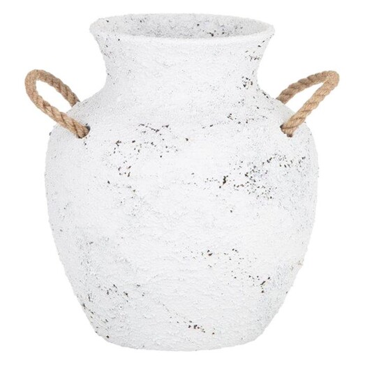 Picture of Naama Wide Neck Vessel with Jute Handles Size 19 x 32cm in 27018 by Amalfi