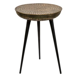 Picture of Nada Antique Brass Tripod Table, Large Metal Florabelle