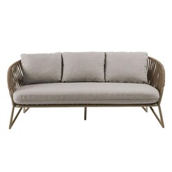 Picture of Nala Upholstered 3 Seater Sofa Metal Brown/Grey Vida & Co.