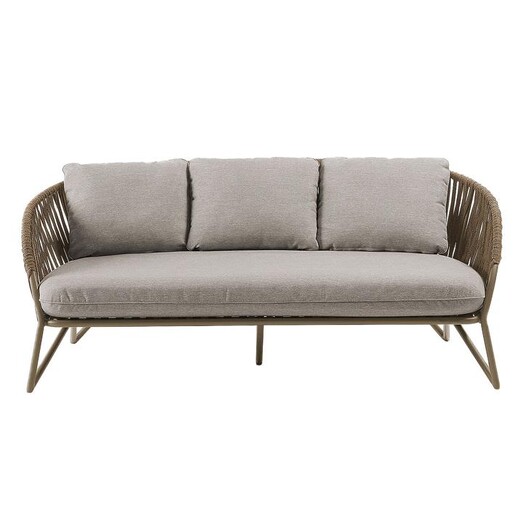 Picture of Nala Upholstered 3 Seater Sofa Metal Brown/Grey Vida & Co.