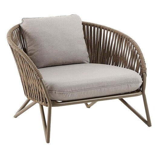 Picture of Nala Upholstered Armchair Metal Brown/Grey Vida & Co.