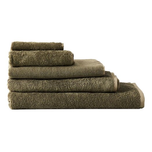Picture of Nara Hand Towel Size 400GSM in Moss by Linen House