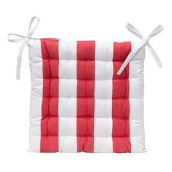 Picture of Nautical Stripe Indoor/Outdoor Seat Cushion in Red by j.elliot HOME