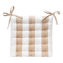 Picture of Nautical Stripe Indoor/Outdoor Seat Cushion in Taupe by j.elliot HOME