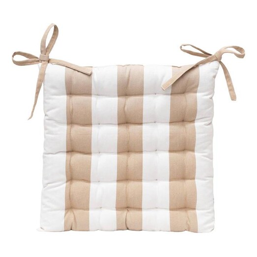 Picture of Nautical Stripe Indoor/Outdoor Seat Cushion in Taupe by j.elliot HOME Picture of Nautical Stripe Indoor/Outdoor Seat Cushion in Taupe by j.elliot HOME