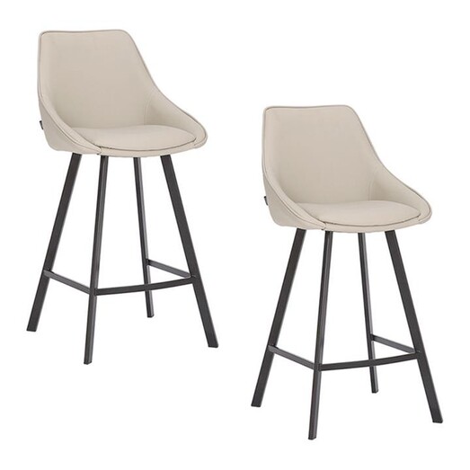 Picture of Nemo Set of 2 Faux Leather High Back Bar Stools Assorted casabona Picture of Nemo Set of 2 Faux Leather High Back Bar Stools Assorted casabona