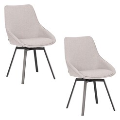 Picture of Nemo Set of 2 Swivel Waterproof Dining Chairs Fabric Assorted casabona