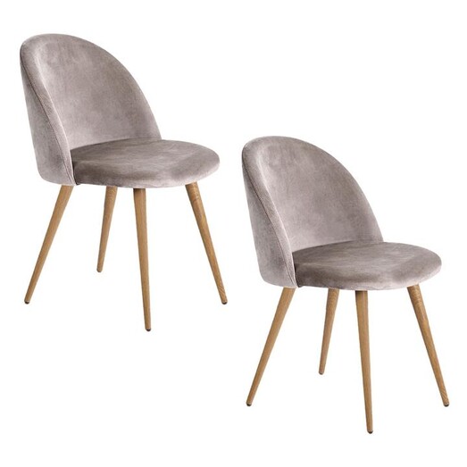 Picture of Nenisi Dining Chair, Light Grey (Set of 2) Fabric Resort Living