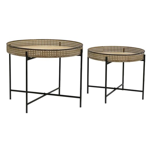 Picture of Nested Sorrento Coffee Table (Set of 2) Metal Natural Artisan Homewares