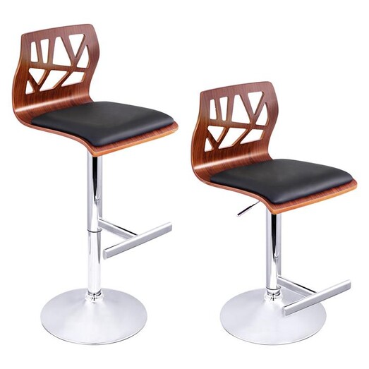 Picture of Neston Black Bar Stool (Set of 2) Plywood Black/Wood Resort Living Picture of Neston Black Bar Stool (Set of 2) Plywood Black/Wood Resort Living