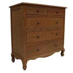 Picture of Neville Chest of 5 Drawers Wood Natural Homeflex