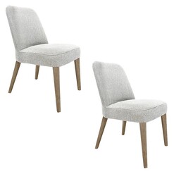 Picture of New York Upholstered Dining Chair Natural Legs (Set of 2) Fabric Ash Shack