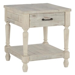 Picture of Newcastle Side Table Wood Whitewash Jasper Home Living