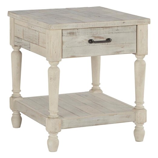 Picture of Newcastle Side Table Wood Whitewash Jasper Home Living