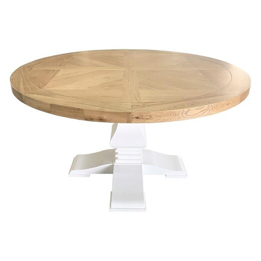Picture of Newport Round Oak Dining Table in Natural Oak by Jac Home Living