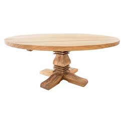 Picture of Newport Timber Round Dining Table Cedar Natural Abide Interiors
