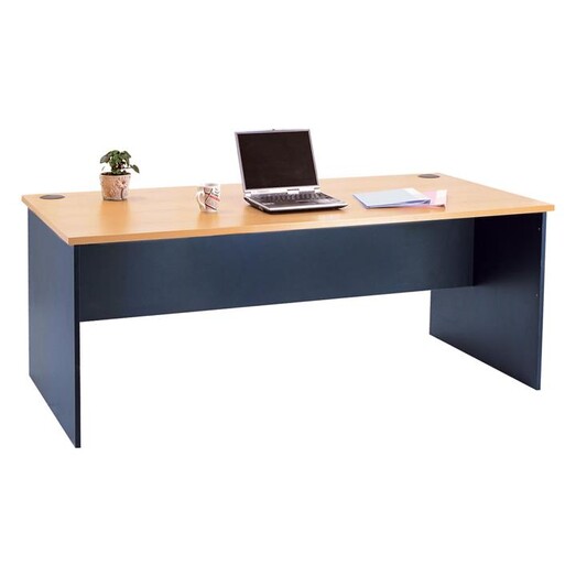 Picture of Newton Executive Desk Melamine Beech/Ironstone UBiZ Furniture